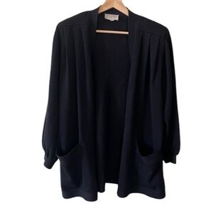 St. John Knit | black long sleeve cardigan sweater
